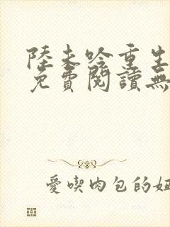 陆未吟重生小说免费阅读无弹窗最新