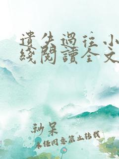 遗失过往小说在线阅读全文无弹窗