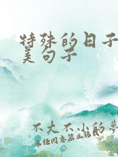 特殊的日子里唯美句子