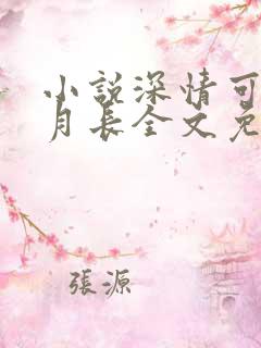小说深情可抵岁月长全文免费阅读