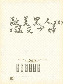 欧美黑人xxxx猛交少妇