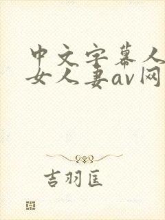 中文字幕人妻熟女人妻av网