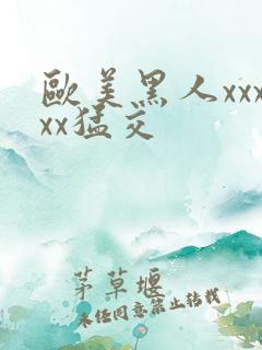 欧美黑人xxxxx猛交