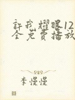 许我耀眼12集全免费播放