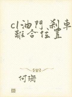 c1油门 刹车 离合位置