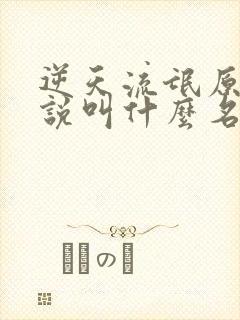 逆天流氓原著小说叫什么名字