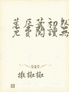 叶辰萧初然小说免费阅读无弹窗