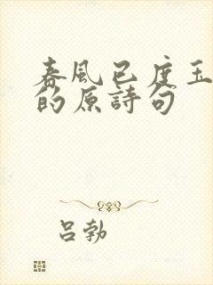 春风已度玉门关的原诗句