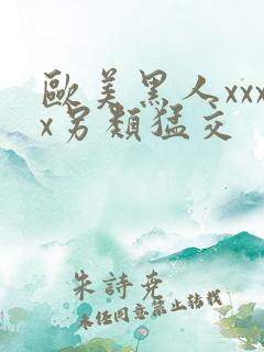 欧美黑人xxxx另类猛交