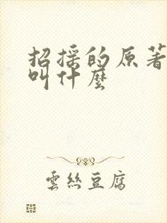 招摇的原著小说叫什么