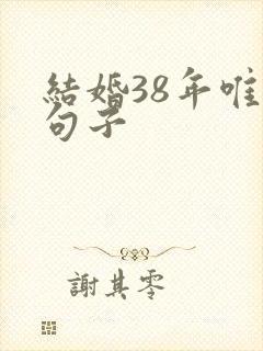 结婚38年唯美句子