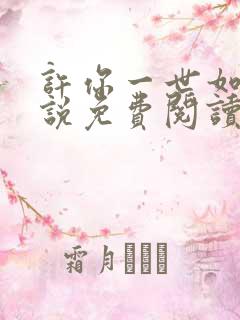 许你一世如初小说免费阅读