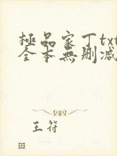 极品家丁txt全本无删减下载