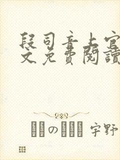 段司音上官瑾全文免费阅读