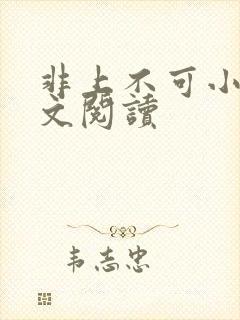 非上不可小说全文阅读