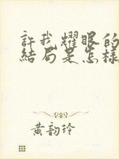 许我耀眼的剧情结局是怎样的