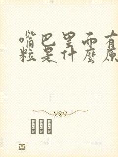 嘴巴里面有小颗粒是什么原因