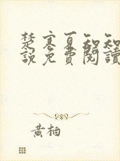 楚寒夏知知的小说免费阅读无弹窗