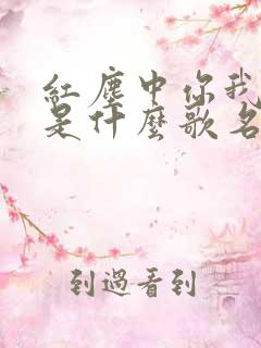 红尘中你我相遇是什么歌名