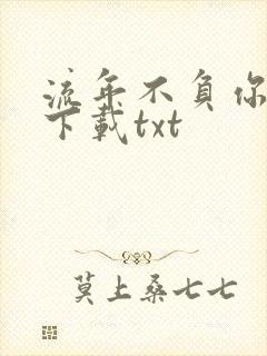 流年不负你情深下载txt
