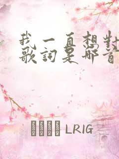 我一直想对你说歌词是哪首歌