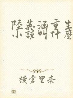 陆英涵重生女主小说叫什么