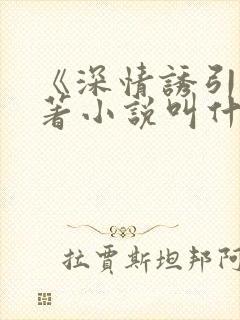 《深情诱引》原著小说叫什么名字