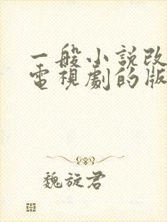 一般小说改编成电视剧的版权费