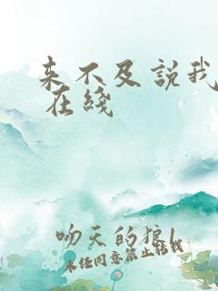 来不及说我爱你 在线