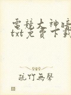 电竞大神暗恋我txt免费下载