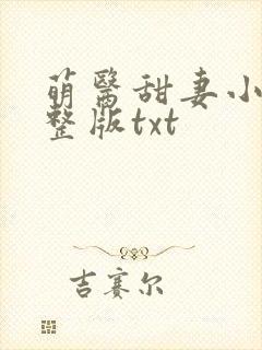 萌医甜妻小说完整版txt