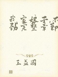 我家娘子,不对劲完整章节下载