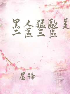 黑人猛欧美一区二区三区