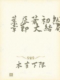 叶辰萧初然最新章节 大结局