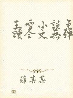 王雪小说免费阅读全文无弹窗