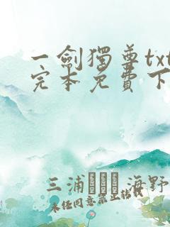 一剑独尊txt完本免费下载