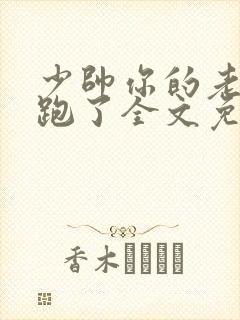 少帅你的老婆又跑了全文免费阅读