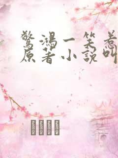惊鸿一笑惹天娇原著小说叫什么