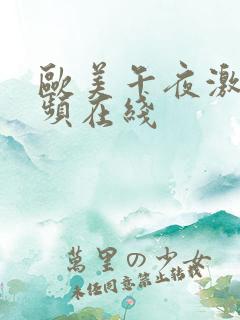 欧美午夜激情视频在线