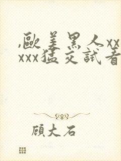 ,欧美黑人xxxxx猛交试看