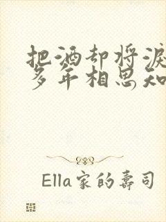 把酒却将泪空垂多年相思知是谁