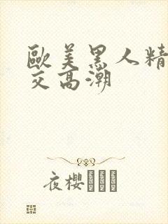 欧美黑人精品猛交高潮