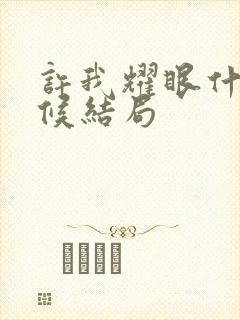 许我耀眼什么时候结局