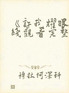 《许我耀眼》在线观看完整版高清19集