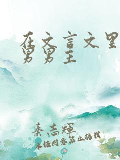 在文言文里撩直男男主