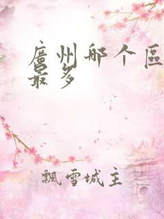 广州哪个区黑人最多