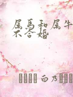 属马和属牛的合不合婚