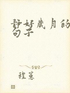 静好岁月的唯美句子