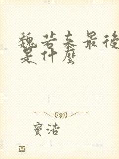 魏若来最后结局是什么