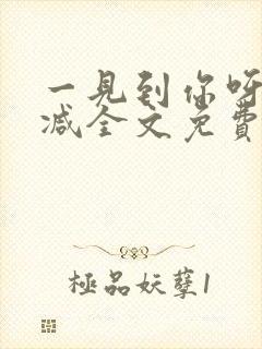 一见到你呀无删减全文免费阅读